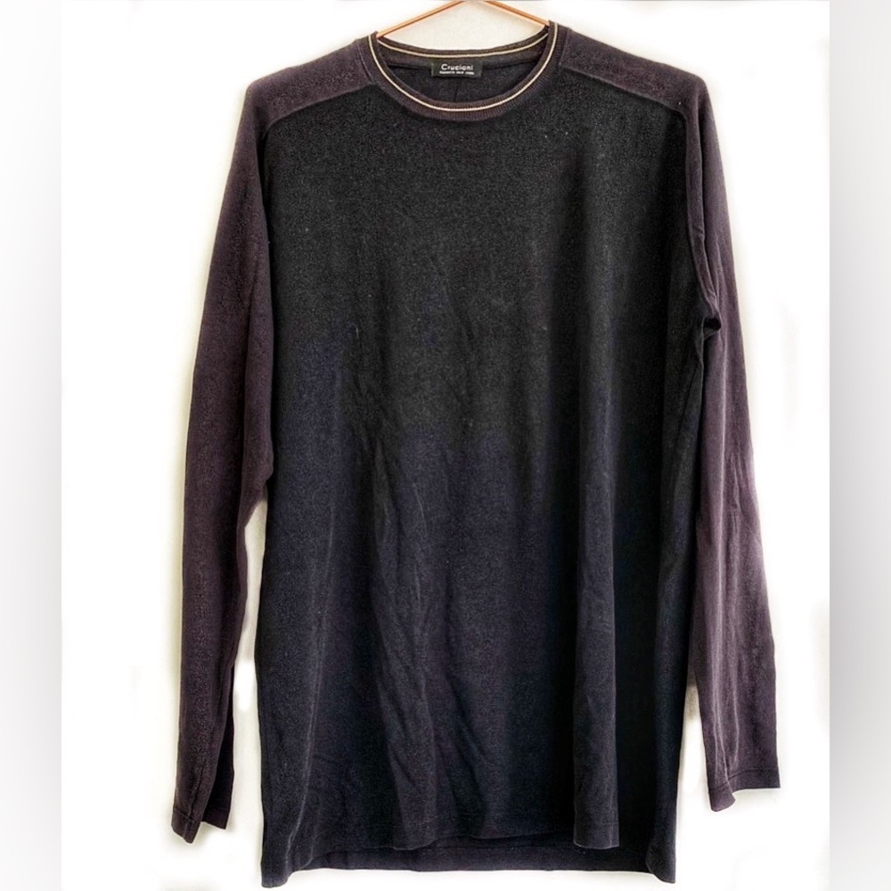 Men’s Gray/Black Cruciani Barneys NY LS Sweater XL